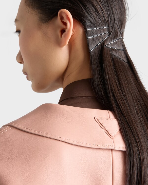 Nappa leather jacket - Apricot Nappa leather jacket - Apricot