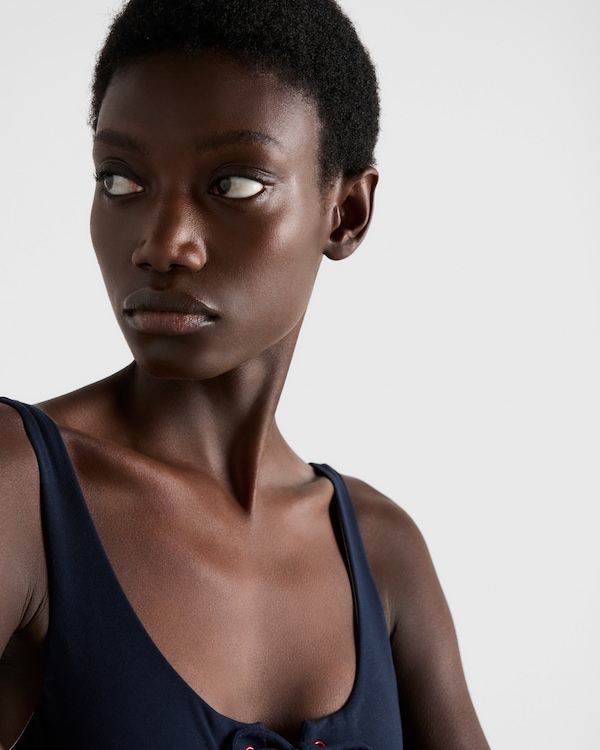 One-piece stretch jersey swimsuit - Navy One-piece stretch jersey swimsuit - Navy