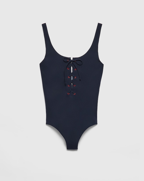 One-piece stretch jersey swimsuit - Navy One-piece stretch jersey swimsuit - Navy