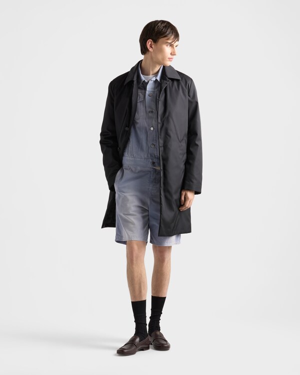 Gabardine blouson jacket - Blue Gray Gabardine blouson jacket - Blue Gray