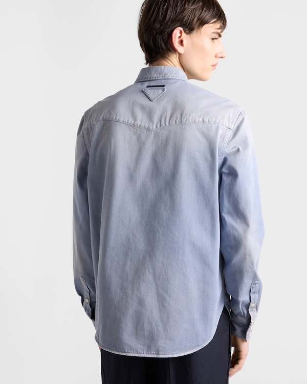 Gabardine shirt - Blue Gray Gabardine shirt - Blue Gray