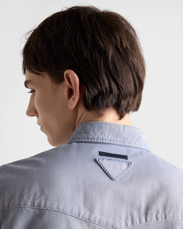 Gabardine shirt - Blue Gray Gabardine shirt - Blue Gray