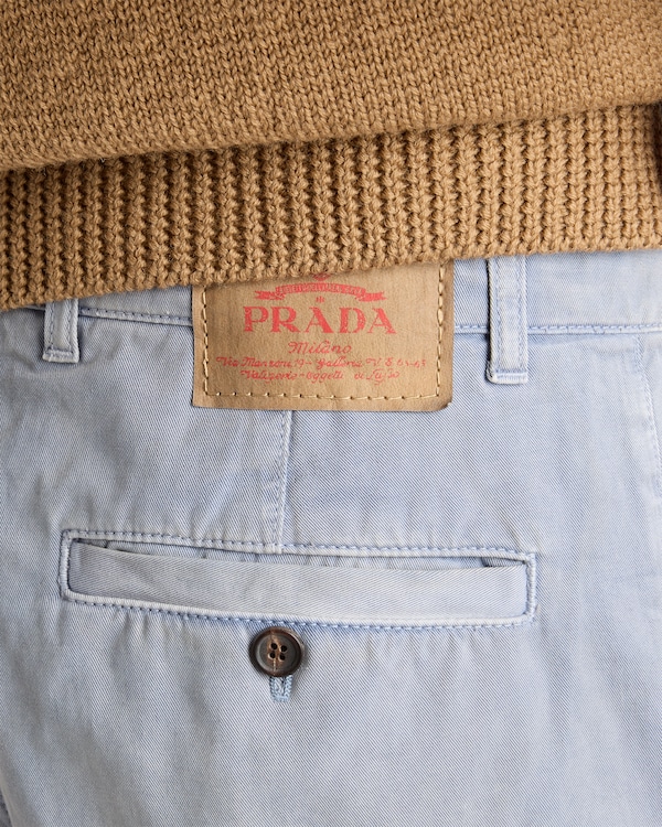 Washed gabardine pants - Blue Gray Washed gabardine pants - Blue Gray