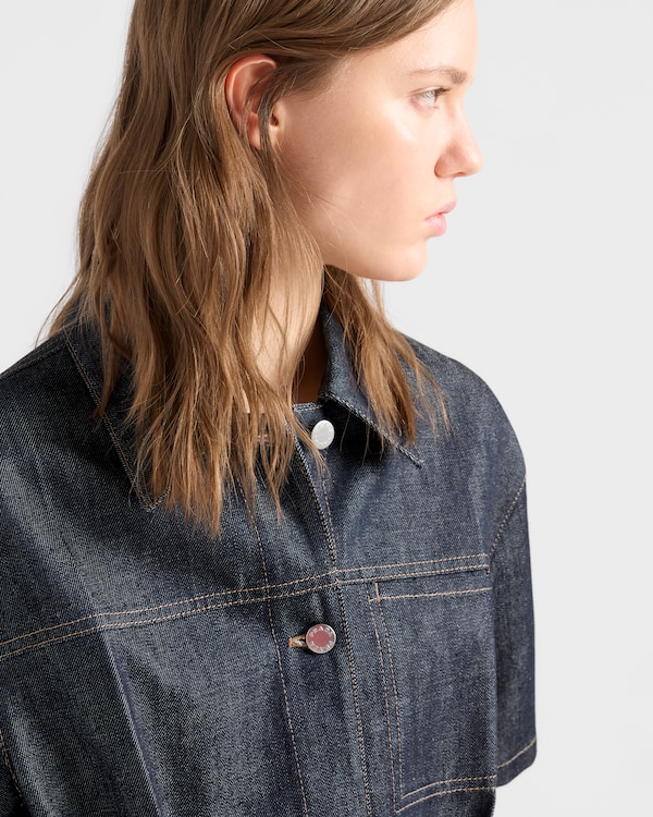 Belted denim dress - Navy Belted denim dress - Navy
