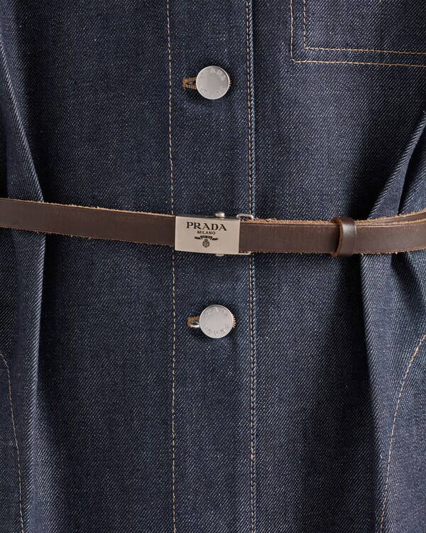 Belted denim dress - Navy Belted denim dress - Navy