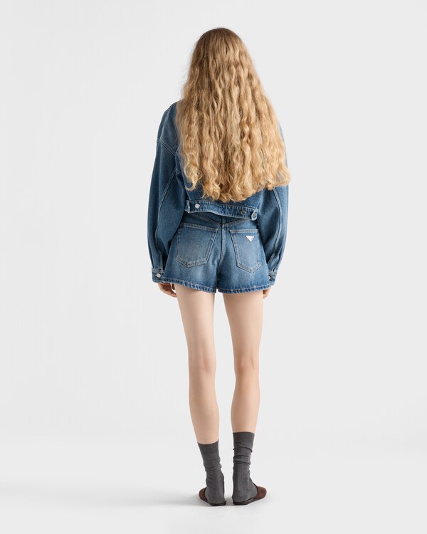 Cropped denim jacket - Light Blue Cropped denim jacket - Light Blue