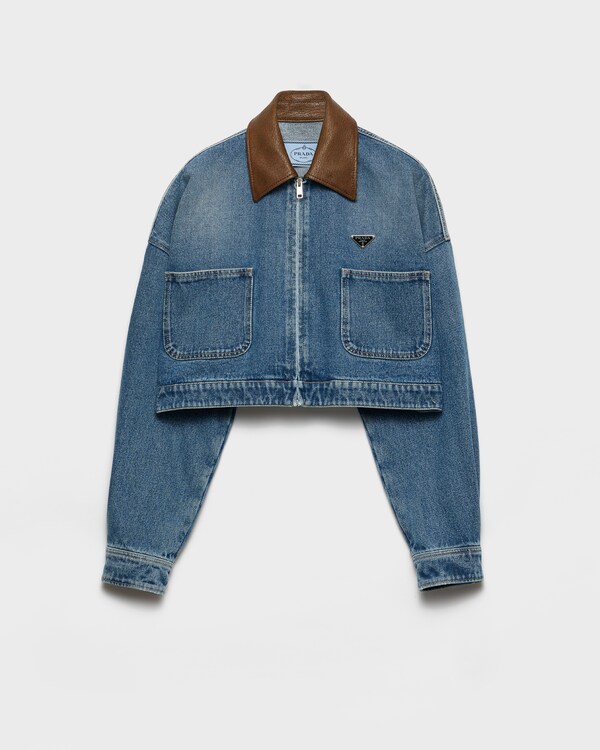 Cropped denim jacket - Light Blue Cropped denim jacket - Light Blue