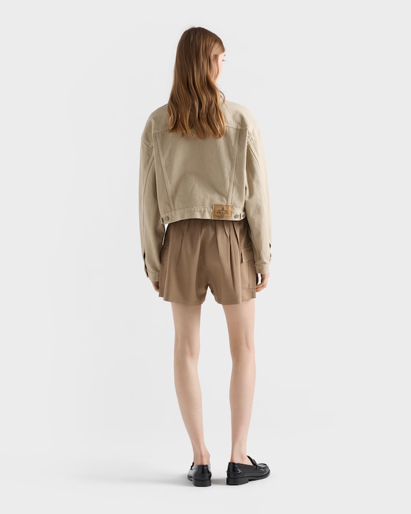 Cropped old denim jacket - SAND Cropped old denim jacket - SAND