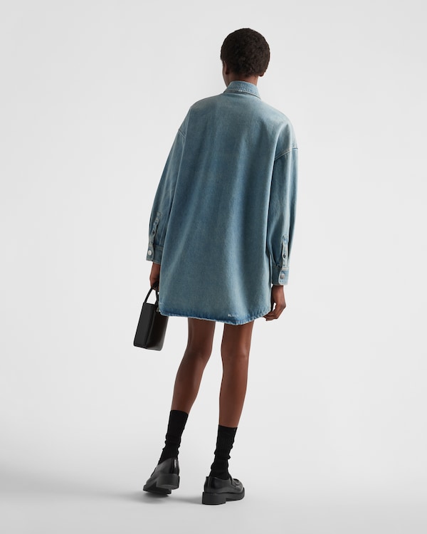 Oversized organic denim shirt - Mid Blue Oversized organic denim shirt - Mid Blue