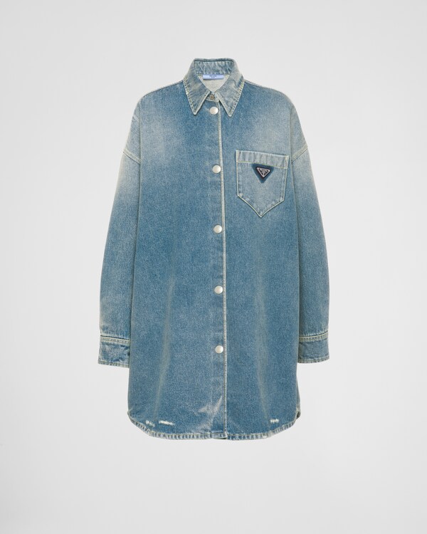 Oversized organic denim shirt - Mid Blue Oversized organic denim shirt - Mid Blue