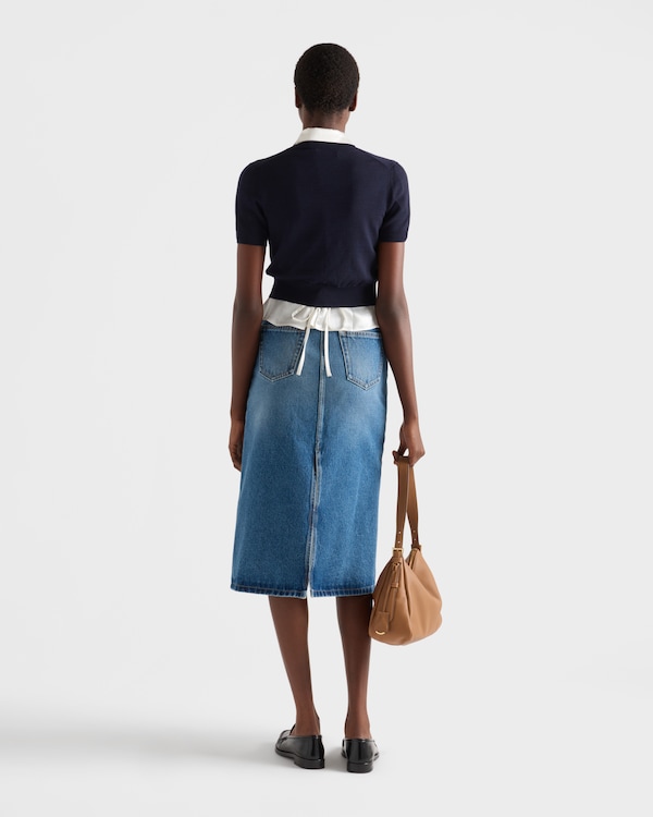 Flared denim skirt - Light Blue Flared denim skirt - Light Blue
