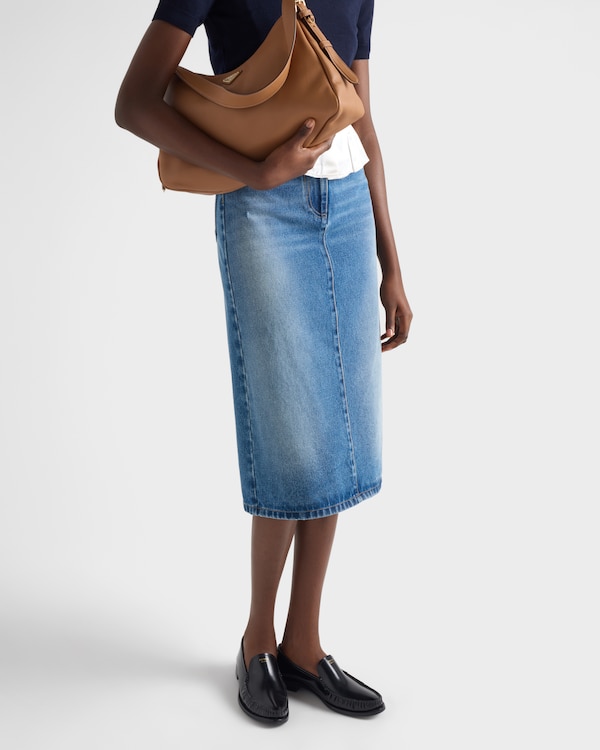 Flared denim skirt - Light Blue Flared denim skirt - Light Blue