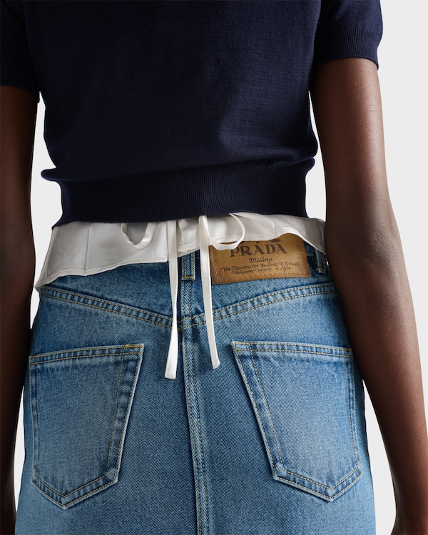 Flared denim skirt - Light Blue Flared denim skirt - Light Blue