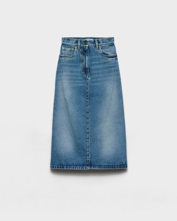 Flared denim skirt - Light Blue Flared denim skirt - Light Blue