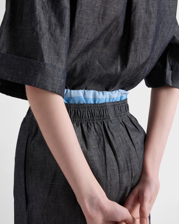Chambray skirt - Navy Chambray skirt - Navy