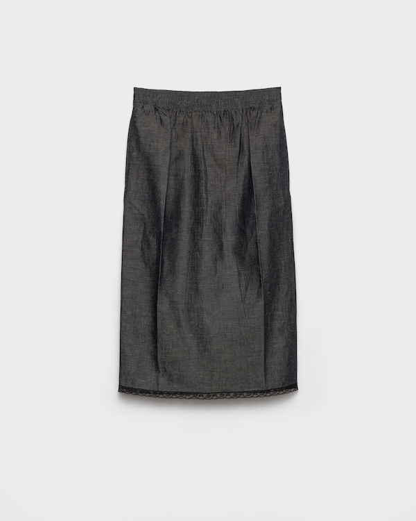 Chambray skirt - Navy Chambray skirt - Navy