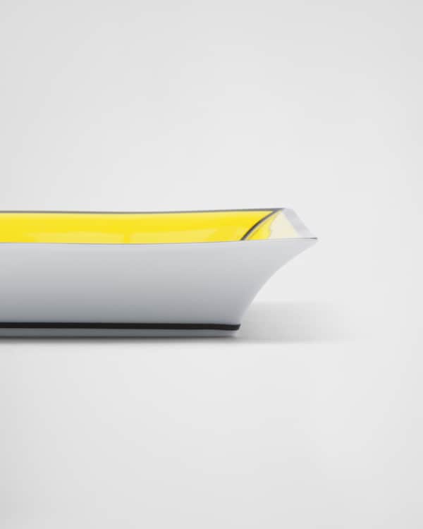 Large square porcelain catchall tray - Banana - Yellow Large square porcelain catchall tray - Banana - Yellow