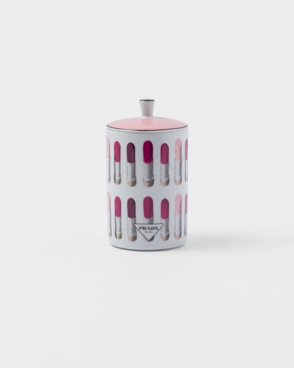 Porcelain scented candle - Lipstick Style - White/Pale Pink Porcelain scented candle - Lipstick Style - White/Pale Pink