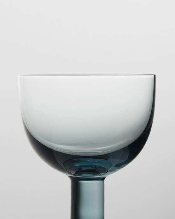 Set of two crystal water glasses - Plinth - Sea Blue Set of two crystal water glasses - Plinth - Sea Blue