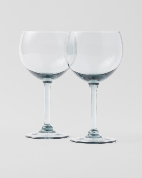 Set of two crystal red wine glasses - New York - Sea Blue Set of two crystal red wine glasses - New York - Sea Blue