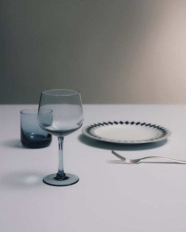 Set of two crystal white wine glasses - New York - Sea Blue Set of two crystal white wine glasses - New York - Sea Blue
