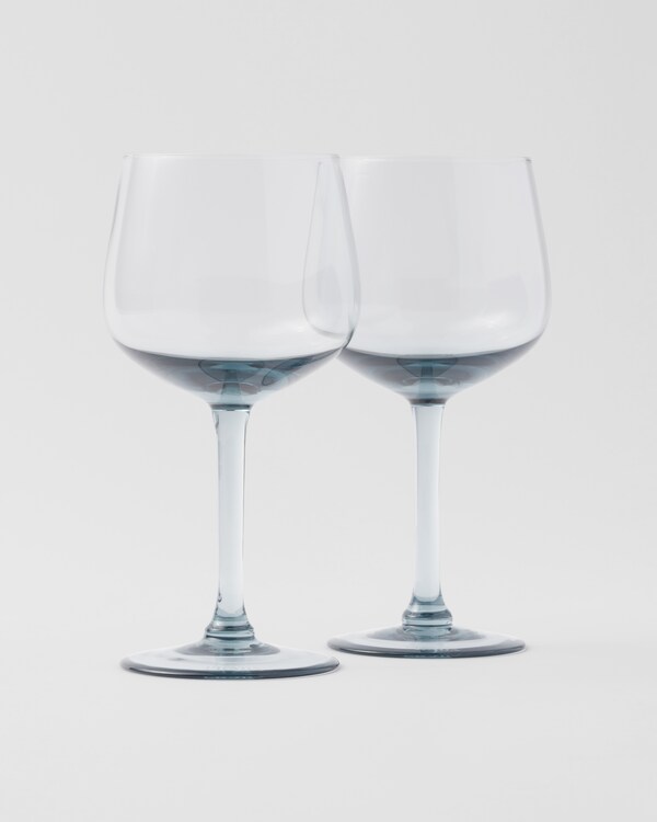 Set of two crystal white wine glasses - New York - Sea Blue Set of two crystal white wine glasses - New York - Sea Blue