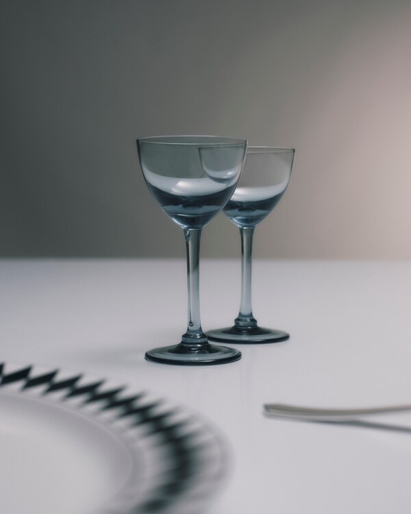Set of two crystal cocktail glasses - New York - Sea Blue Set of two crystal cocktail glasses - New York - Sea Blue