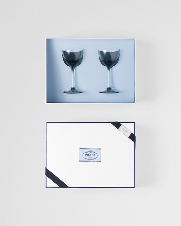 Set of two crystal cocktail glasses - New York - Sea Blue Set of two crystal cocktail glasses - New York - Sea Blue