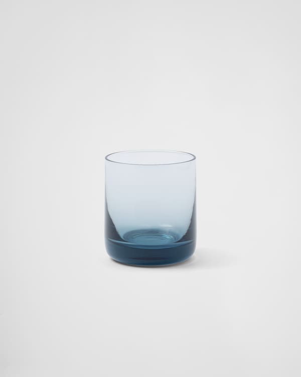 Set of two crystal tumbler glasses - Plinth - Sea Blue Set of two crystal tumbler glasses - Plinth - Sea Blue