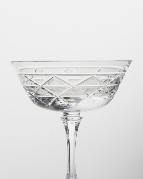 Crystal champagne coupe glass - Triangles - Crystal Crystal champagne coupe glass - Triangles - Crystal