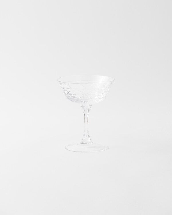 Crystal champagne coupe glass - Triangles - Crystal Crystal champagne coupe glass - Triangles - Crystal