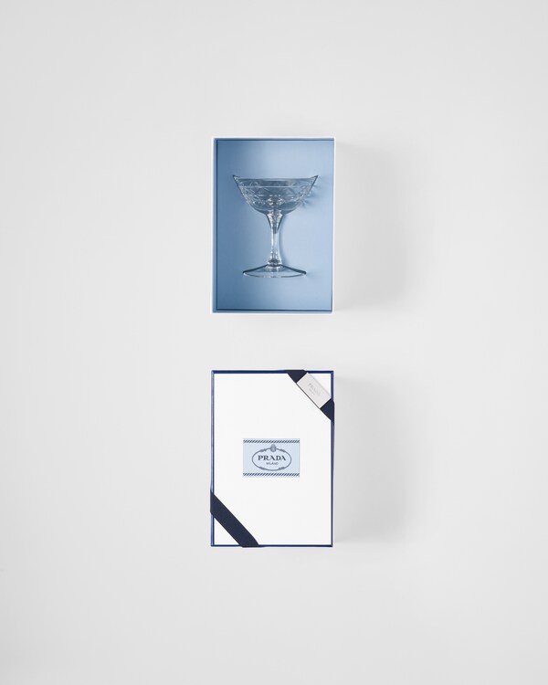 Crystal champagne coupe glass - Triangles - Crystal Crystal champagne coupe glass - Triangles - Crystal