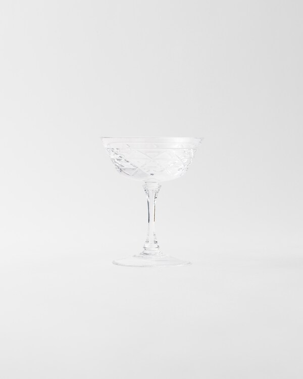 Crystal champagne coupe glass - Triangles - Crystal Crystal champagne coupe glass - Triangles - Crystal