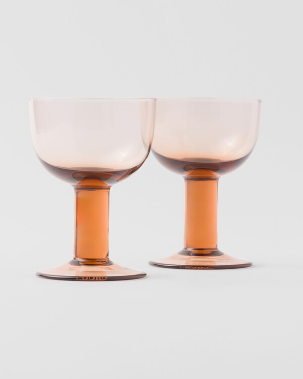 Set of two crystal red wine glasses - Plinth - Onix Set of two crystal red wine glasses - Plinth - Onix