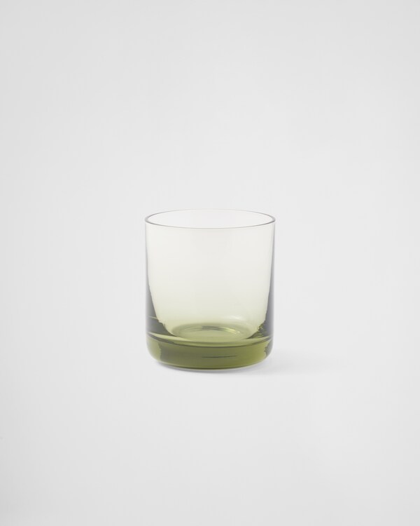 Set of two crystal tumbler glasses - Plinth - Moss Set of two crystal tumbler glasses - Plinth - Moss