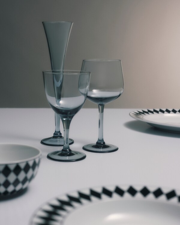 Set of two crystal flutes - New York - Sea Blue Set of two crystal flutes - New York - Sea Blue