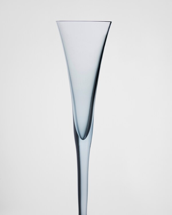 Set of two crystal flutes - New York - Sea Blue Set of two crystal flutes - New York - Sea Blue