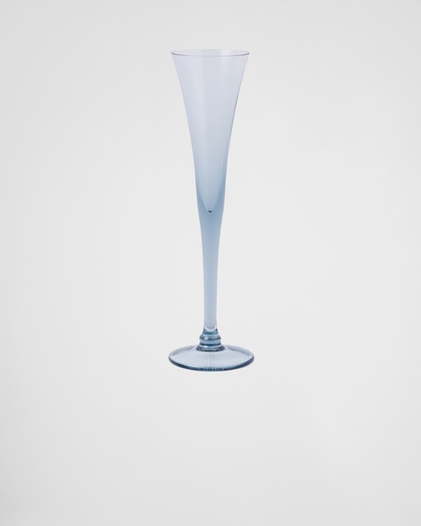 Set of two crystal flutes - New York - Sea Blue Set of two crystal flutes - New York - Sea Blue