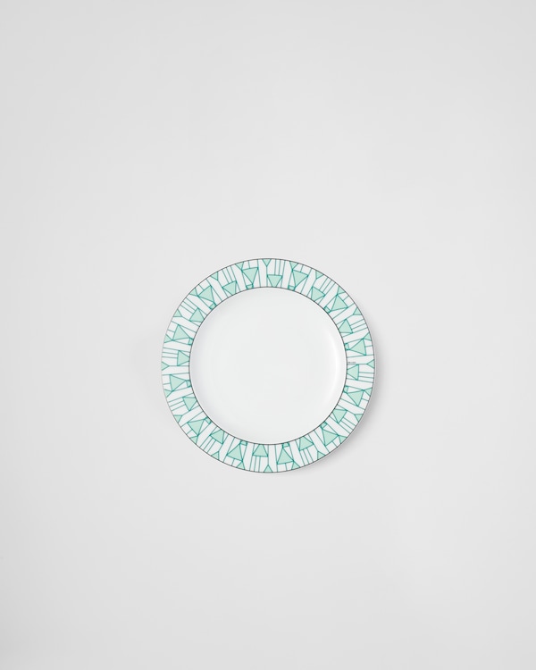 Set of two porcelain dinner plates - Vienna Green - Green Set of two porcelain dinner plates - Vienna Green - Green