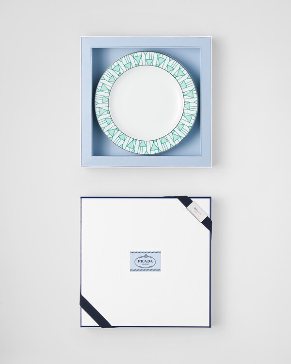 Set of two porcelain dinner plates - Vienna Green - Green Set of two porcelain dinner plates - Vienna Green - Green