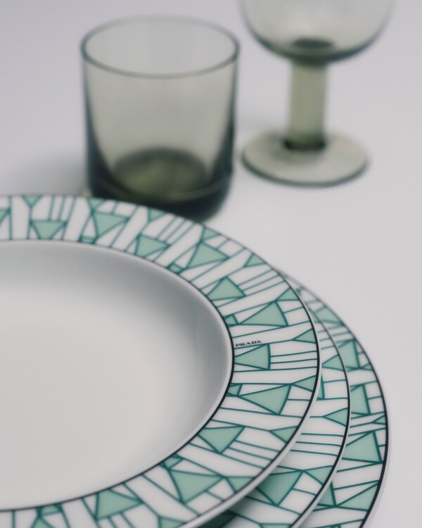 Set of two porcelain soup plates - Vienna Green - Green Set of two porcelain soup plates - Vienna Green - Green