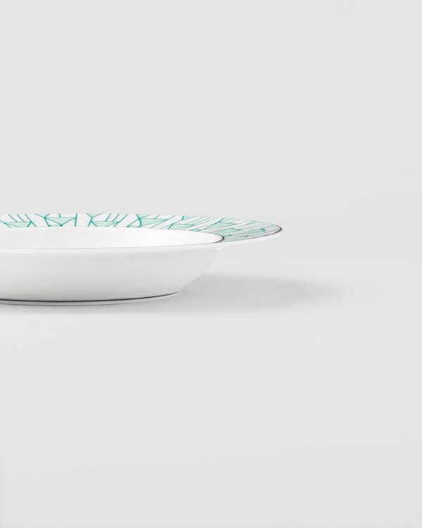 Set of two porcelain soup plates - Vienna Green - Green Set of two porcelain soup plates - Vienna Green - Green
