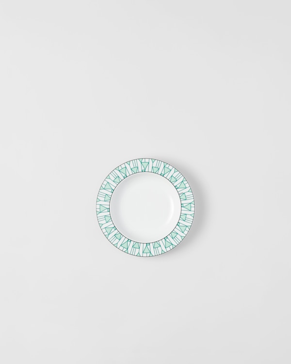 Set of two porcelain soup plates - Vienna Green - Green Set of two porcelain soup plates - Vienna Green - Green