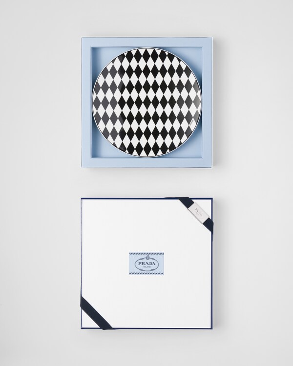 陶瓷垫盘 - Checkerboard - 白色 / 黑色 陶瓷垫盘 - Checkerboard - 白色 / 黑色