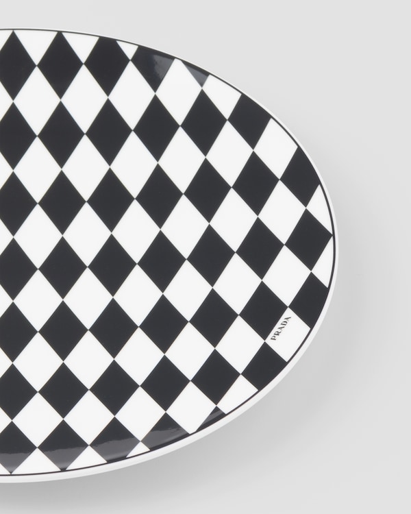 陶瓷垫盘 - Checkerboard - 白色 / 黑色 陶瓷垫盘 - Checkerboard - 白色 / 黑色