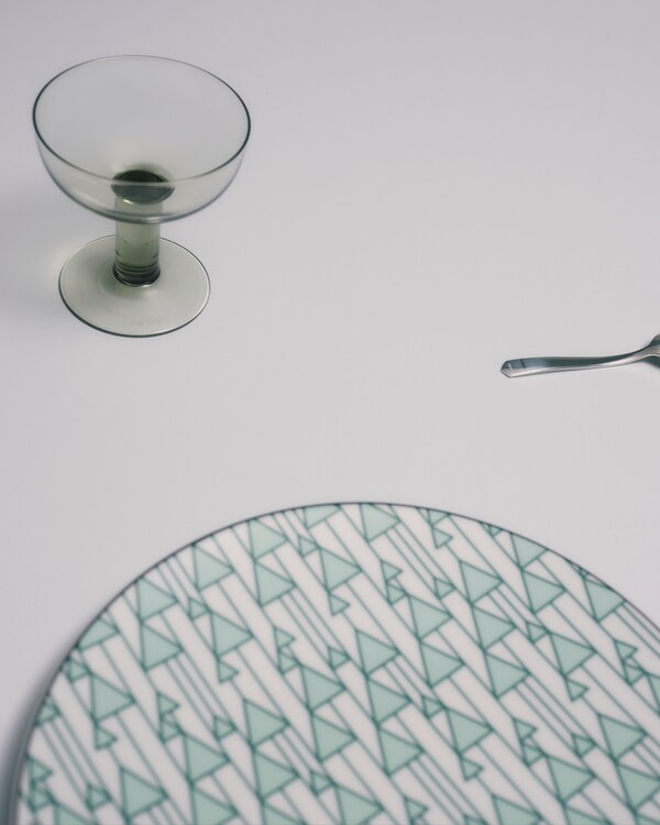 Porcelain charger plate - Vienna Green - Green Porcelain charger plate - Vienna Green - Green