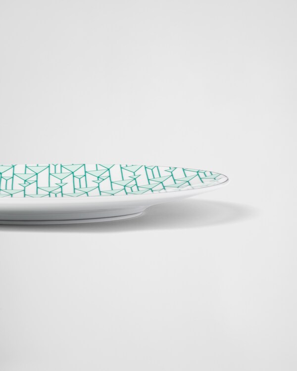 Porcelain charger plate - Vienna Green - Green Porcelain charger plate - Vienna Green - Green
