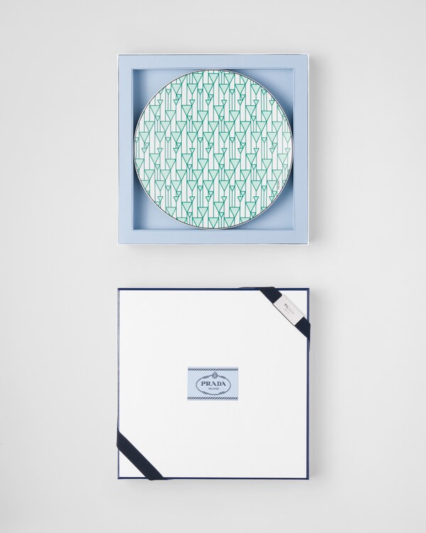 Porcelain charger plate - Vienna Green - Green Porcelain charger plate - Vienna Green - Green