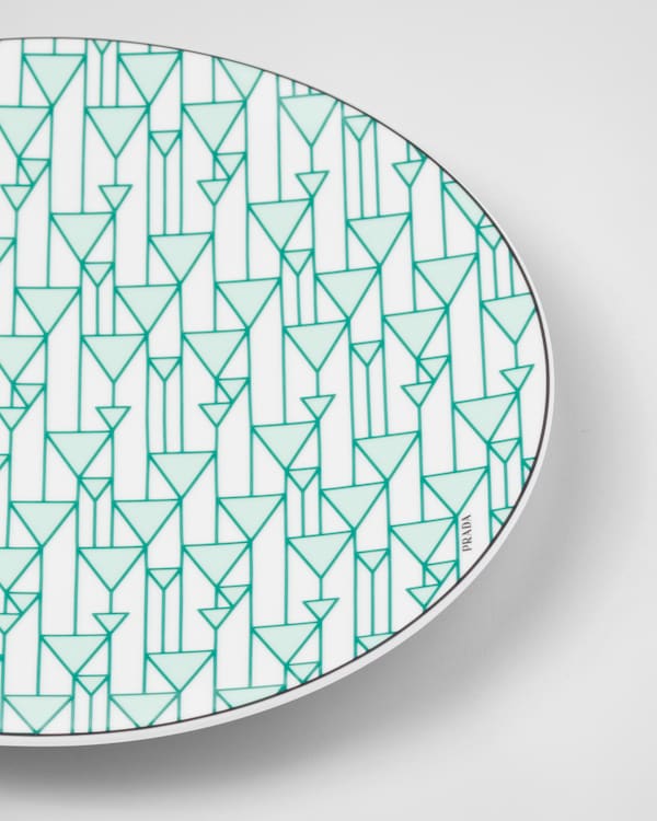 Porcelain charger plate - Vienna Green - Green Porcelain charger plate - Vienna Green - Green