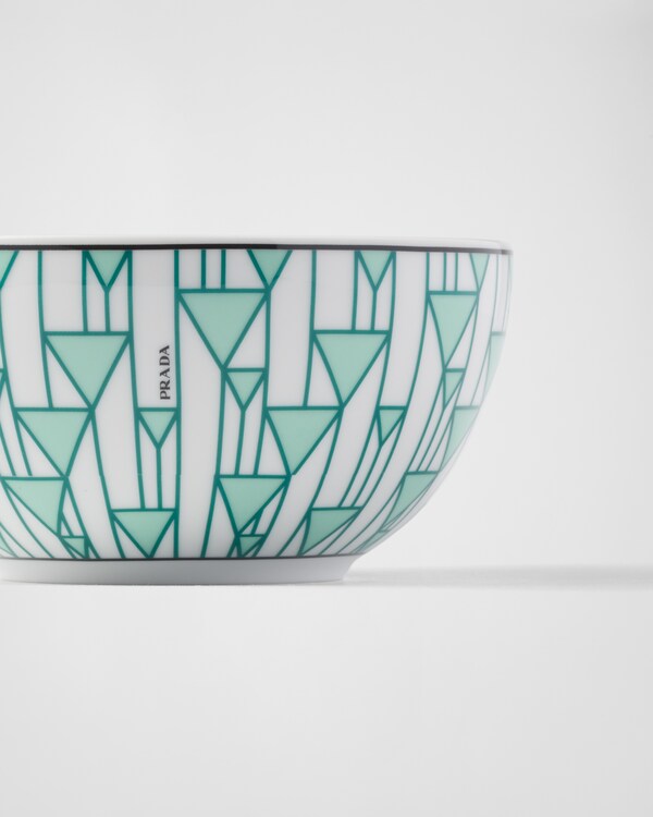 Set of two porcelain rice or cereal bowls - Vienna Green - Green Set of two porcelain rice or cereal bowls - Vienna Green - Green